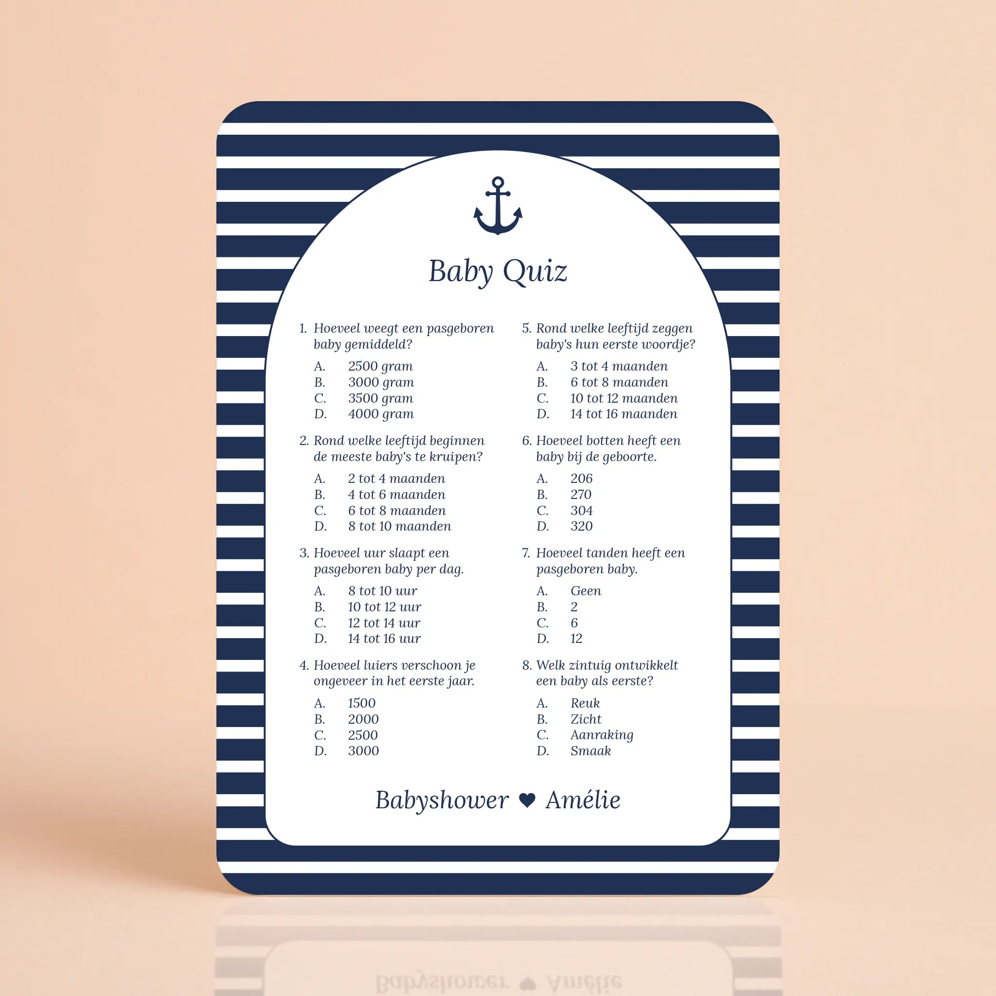 Baby Quiz Navy Blue | Babyshower – Studio Miron, image size:2048x2048