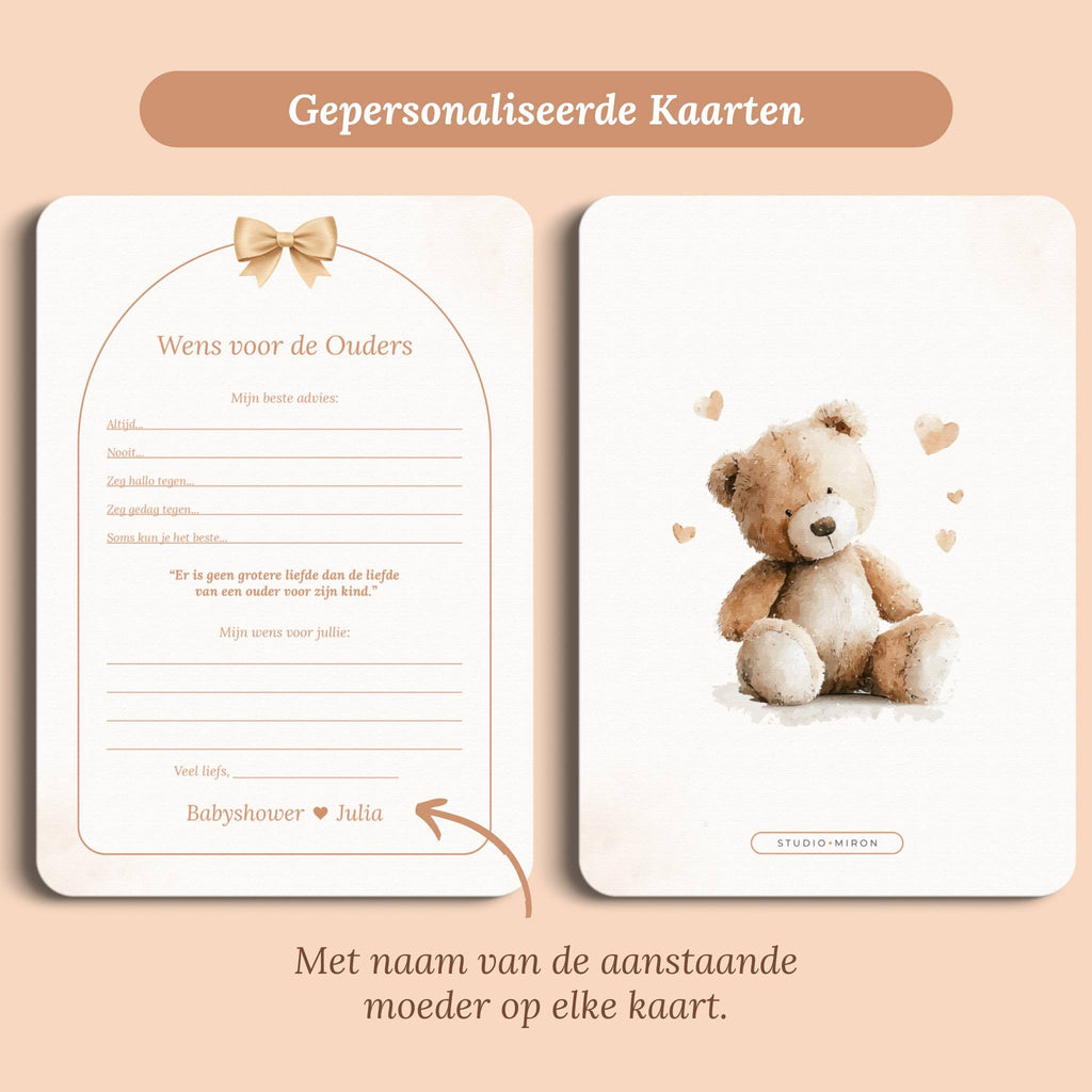 Schede Baby Shower da Compilare – Per i Genitori | Fiocco Boho