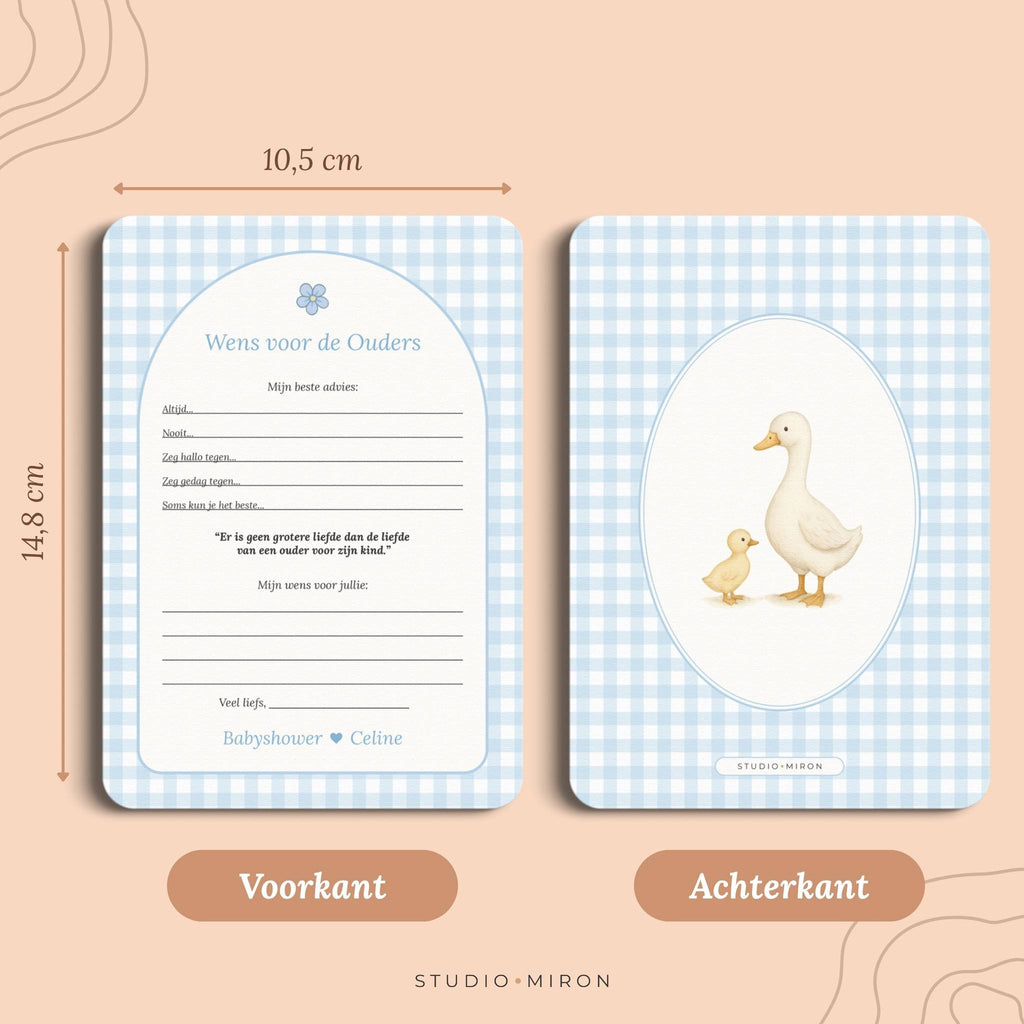 Wens voor de Ouders | Gingham Blauw