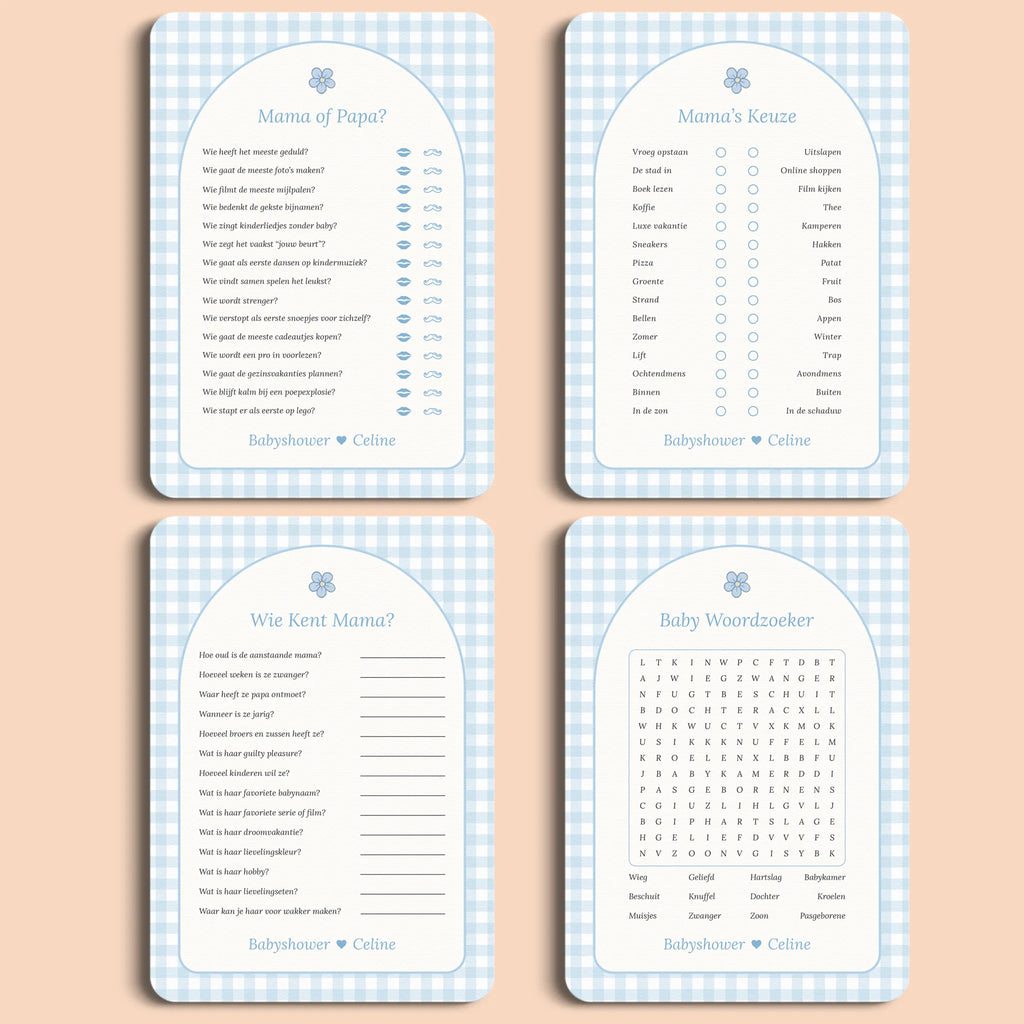 Spellenpakket 2 | Gingham Blauw