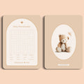 Babyshower spelletjes baby woordzoeker boho zand voor en achter Studio Miron