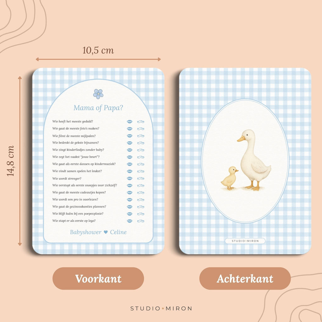 Mama of Papa | Gingham Blauw