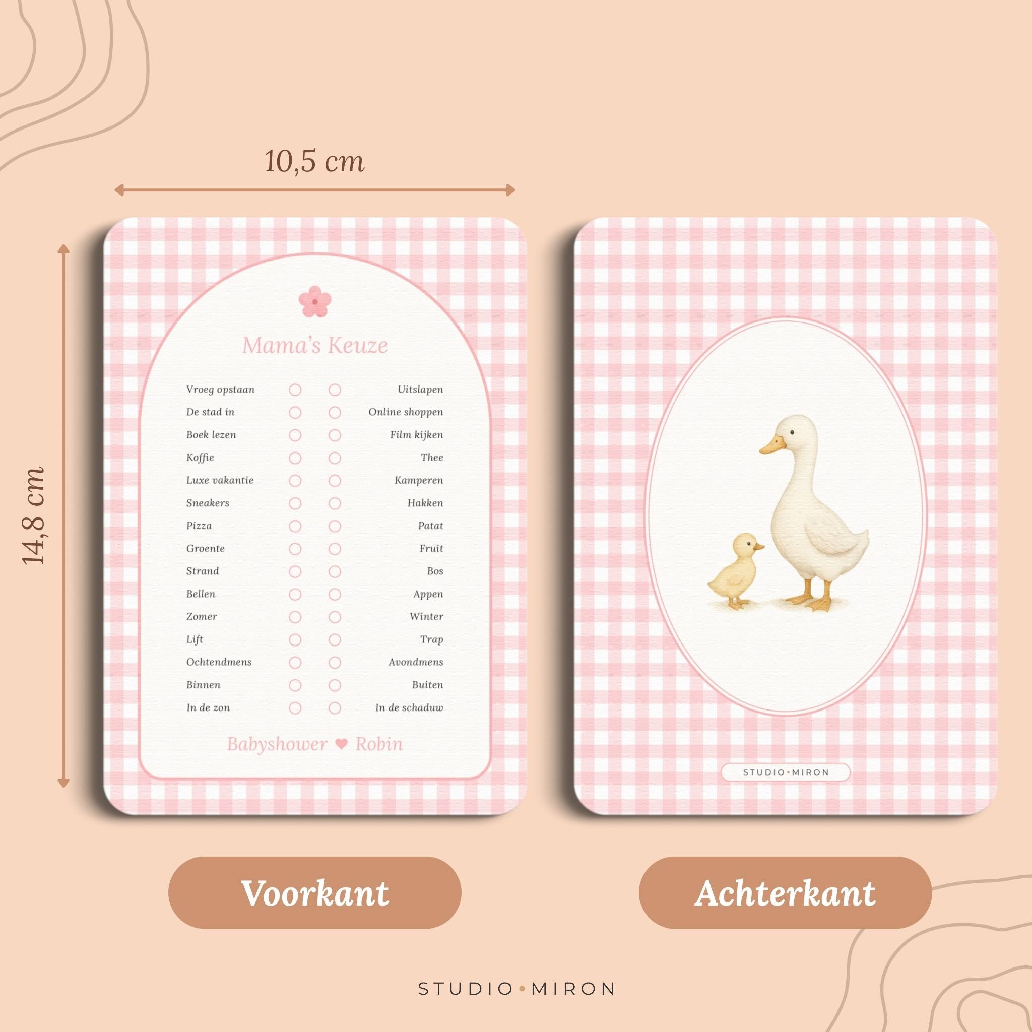 Mama's Keuze | Gingham Roze